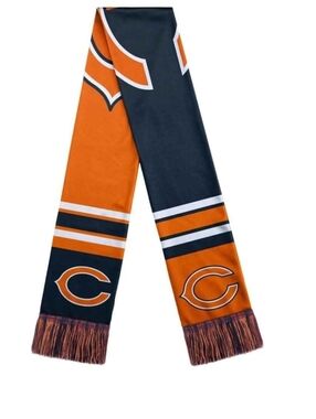 NFL Orange & Navy Chicago Bears Striped Knit Scarf